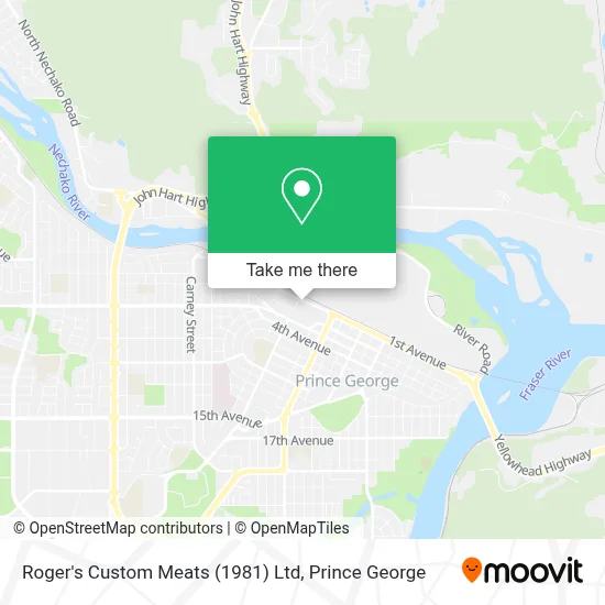 Roger's Custom Meats (1981) Ltd map