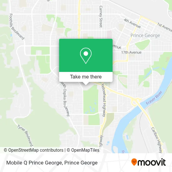 Mobile Q Prince George map