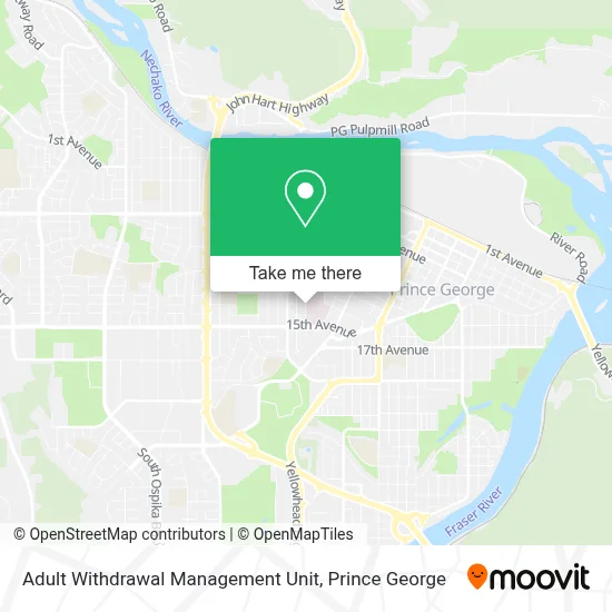 Adult Withdrawal Management Unit map