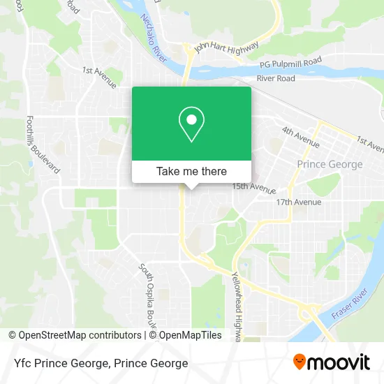 Yfc Prince George map
