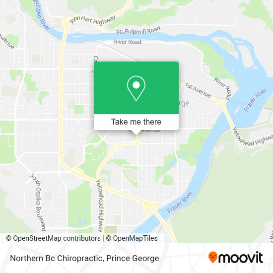 Northern Bc Chiropractic map