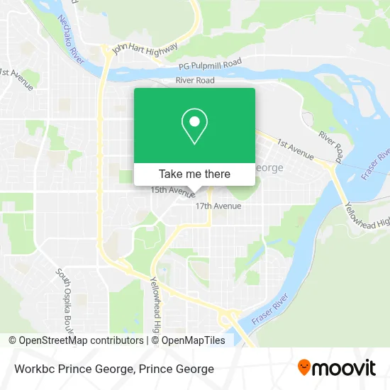 Workbc Prince George map