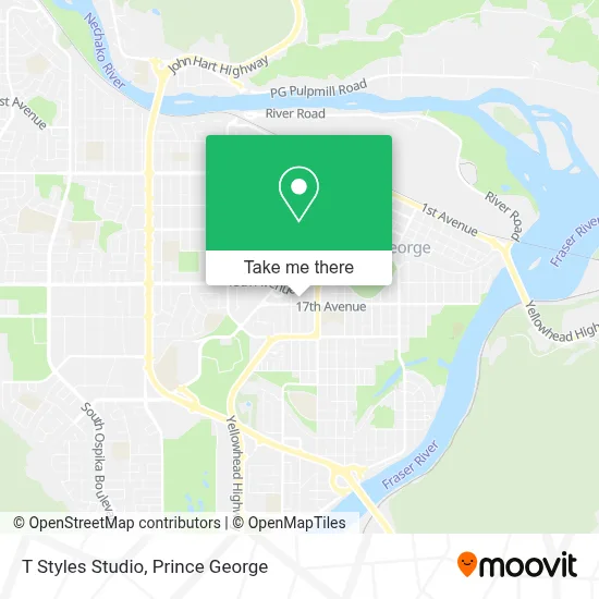 T Styles Studio map