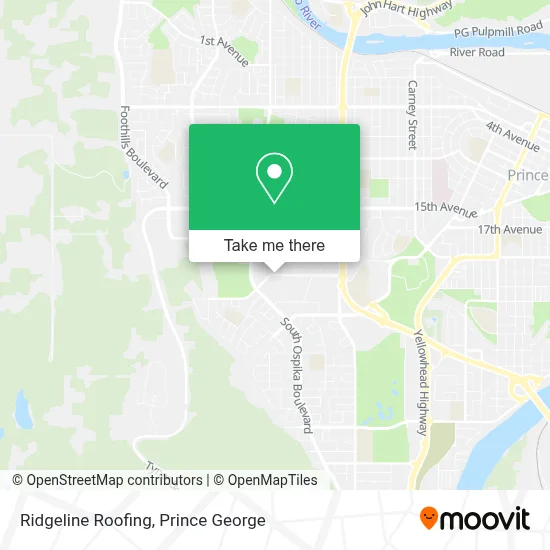 Ridgeline Roofing map