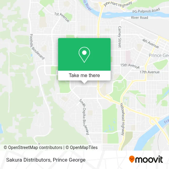 Sakura Distributors map