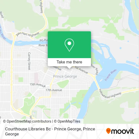 Courthouse Libraries Bc - Prince George map