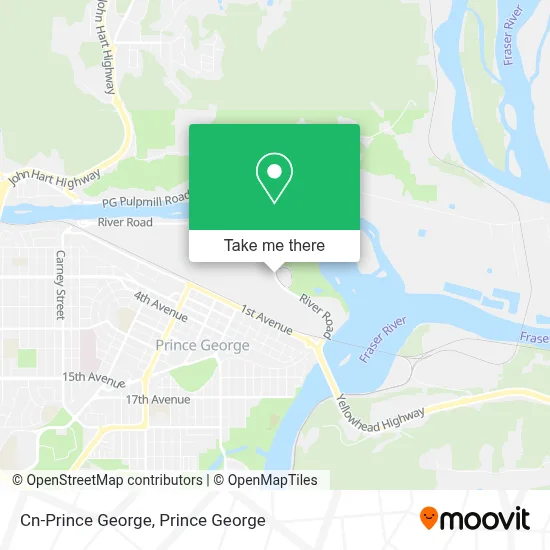 Cn-Prince George map