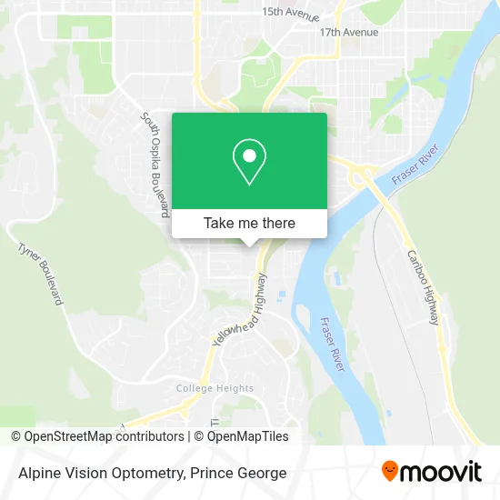 Alpine Vision Optometry map