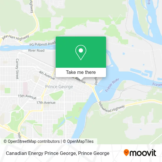 Canadian Energy Prince George map