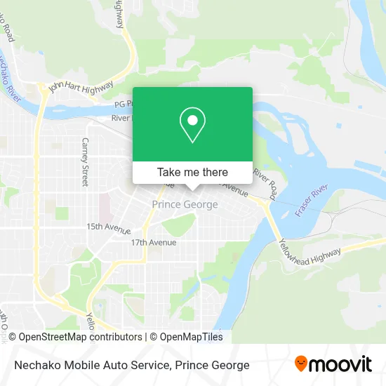 Nechako Mobile Auto Service map