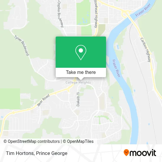 Tim Hortons map