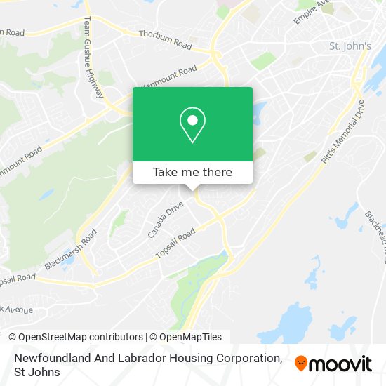 Newfoundland And Labrador Housing Corporation map