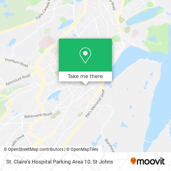 St. Claire's Hospital Parking Area 10 map