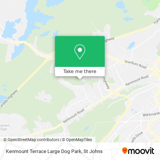 Kenmount Terrace Large Dog Park map