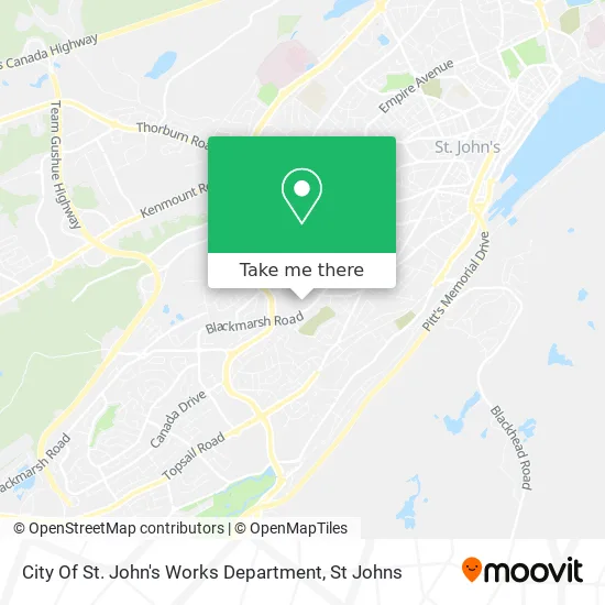 City Of St. John's Works Department map