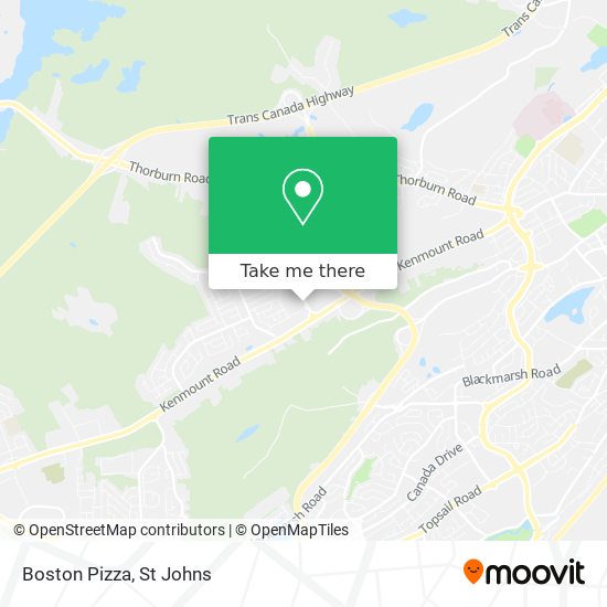 Boston Pizza map
