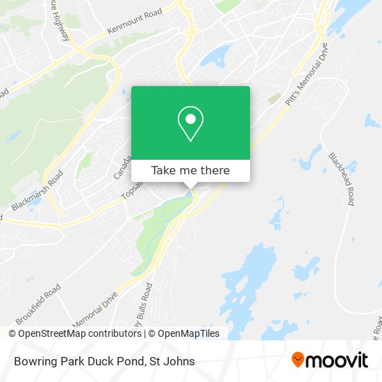 Bowring Park Duck Pond map