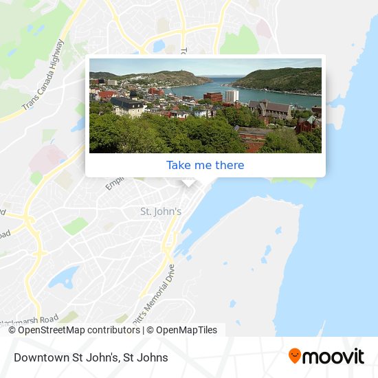 Downtown St John's map