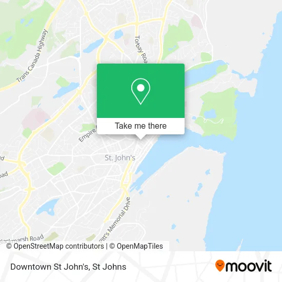 Downtown St John's map