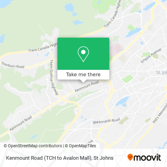 Kenmount Road (TCH to Avalon Mall) map