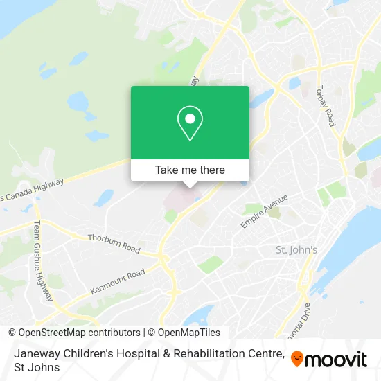 Janeway Children's Hospital & Rehabilitation Centre map