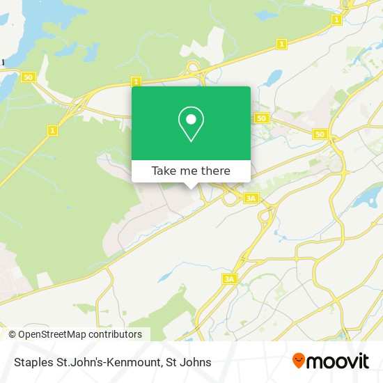 Staples St.John's-Kenmount map
