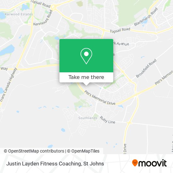 Justin Layden Fitness Coaching map