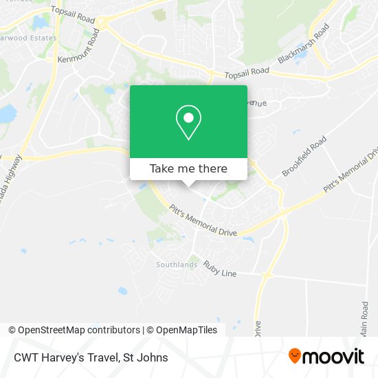 CWT Harvey's Travel map