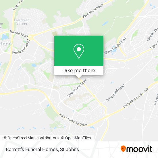 Barrett's Funeral Homes map