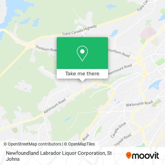 Newfoundland Labrador Liquor Corporation map