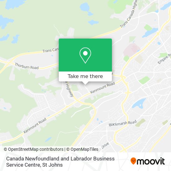 Canada Newfoundland and Labrador Business Service Centre map