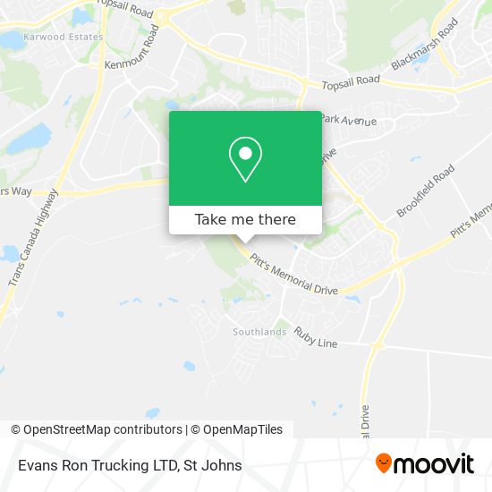 Evans Ron Trucking LTD map