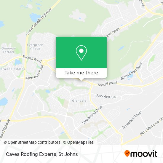Caves Roofing Experts map