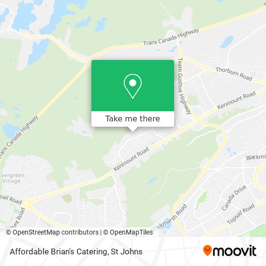 Affordable Brian's Catering map