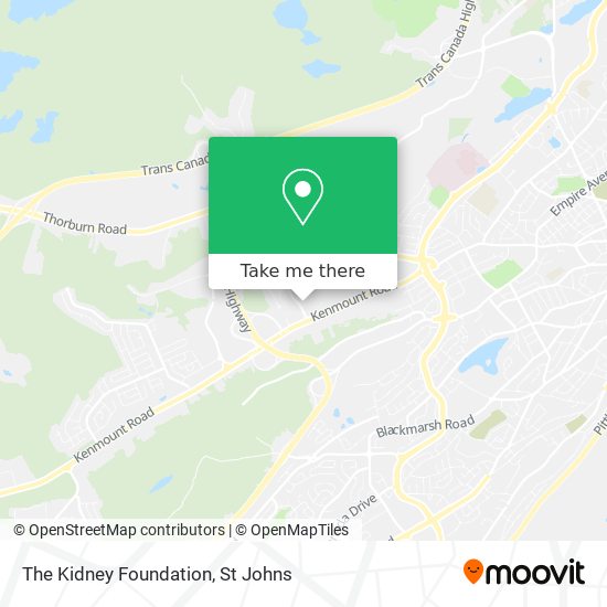 The Kidney Foundation map