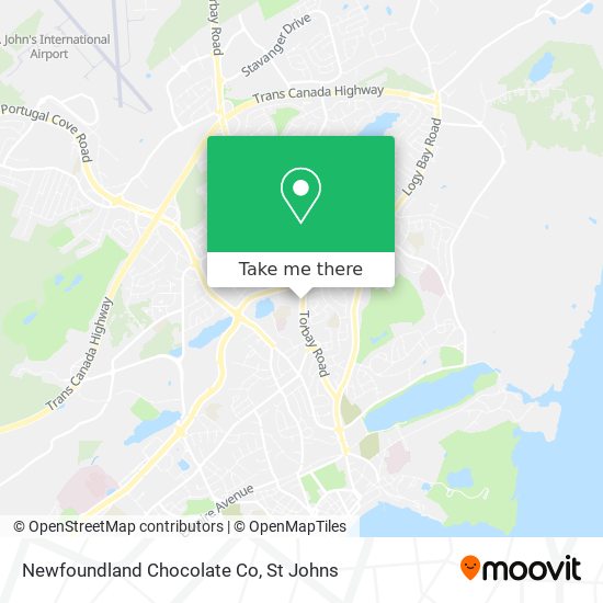 Newfoundland Chocolate Co map