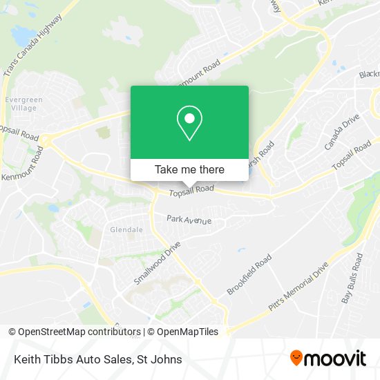 Keith Tibbs Auto Sales map