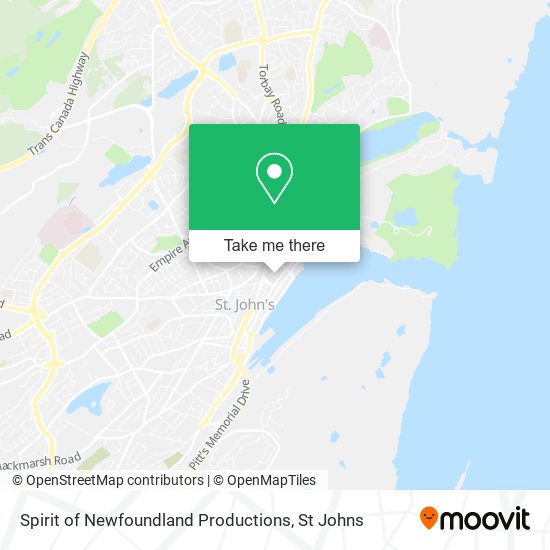 Spirit of Newfoundland Productions map