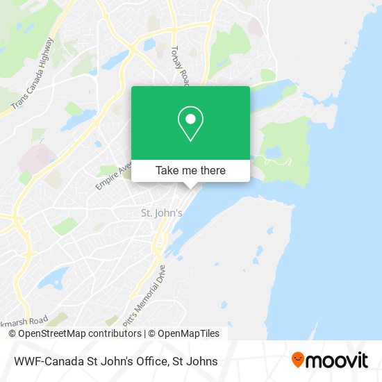 WWF-Canada St John's Office map