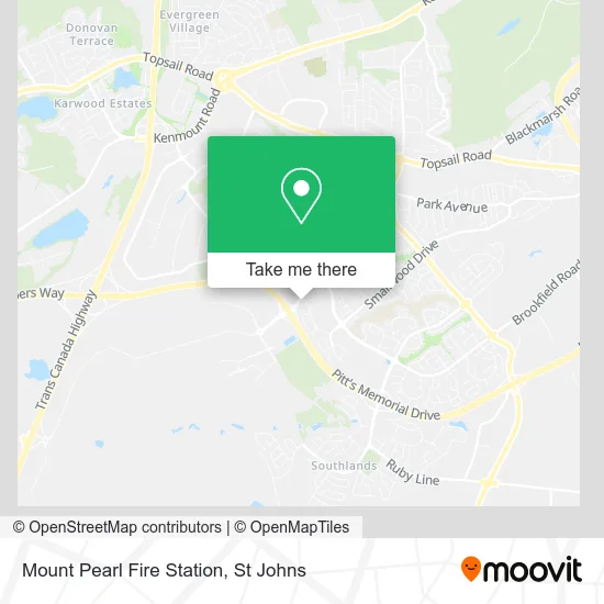 Mount Pearl Fire Station map