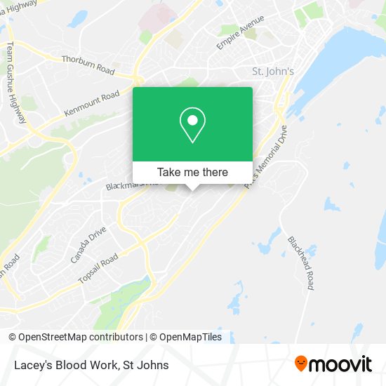 Lacey's Blood Work map
