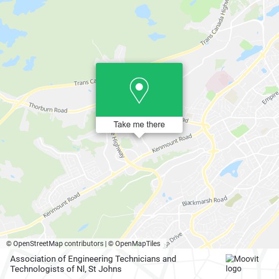 Association of Engineering Technicians and Technologists of Nl map