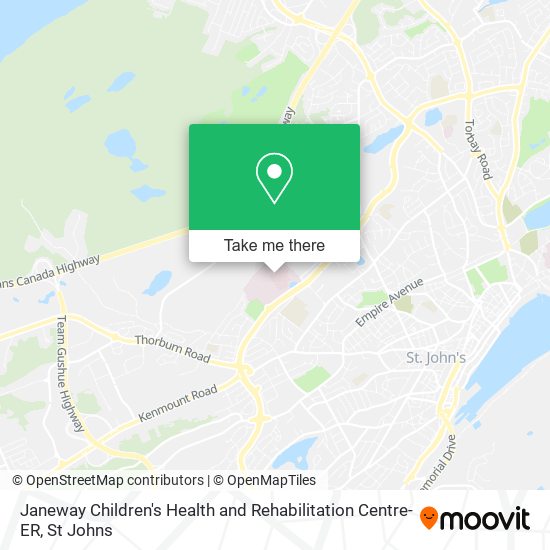 Janeway Children's Health and Rehabilitation Centre-ER map