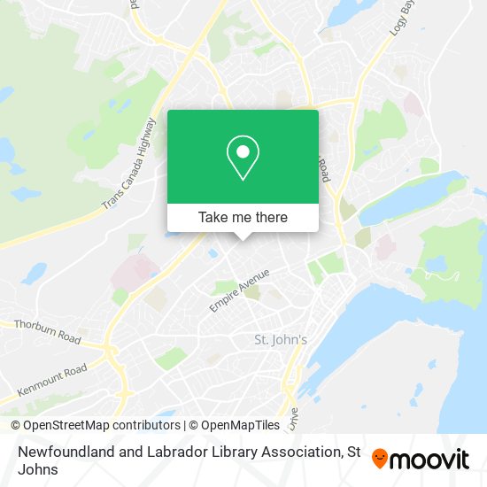 Newfoundland and Labrador Library Association map