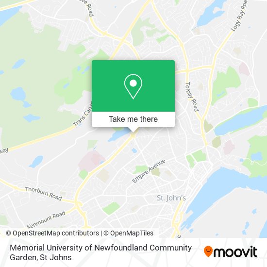 Mémorial University of Newfoundland Community Garden map
