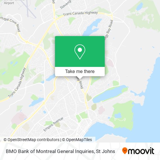 BMO Bank of Montreal General Inquiries map