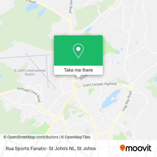 Rua Sports Fanatic- St John's NL map