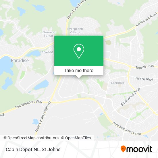 Cabin Depot NL map