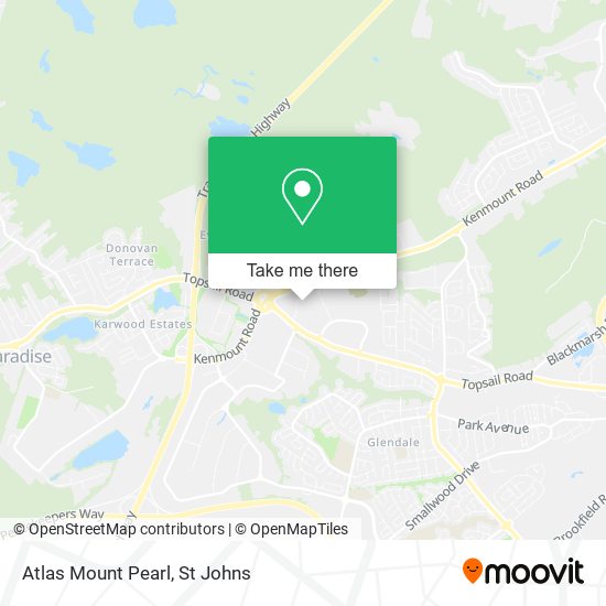 Atlas Mount Pearl map