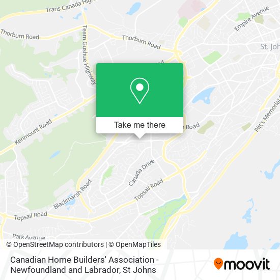 Canadian Home Builders' Association - Newfoundland and Labrador map